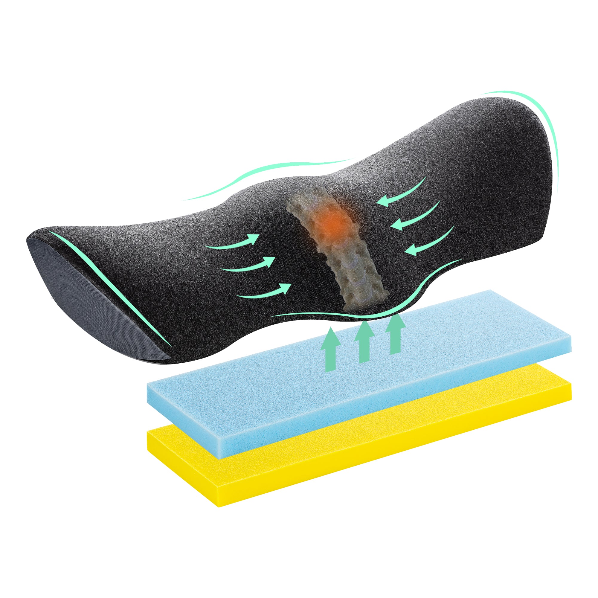 Elviros Best Orthopedic Lumbar Support Pillow for Sleeping