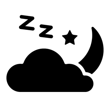 Cloud and Moon, good sleep icon