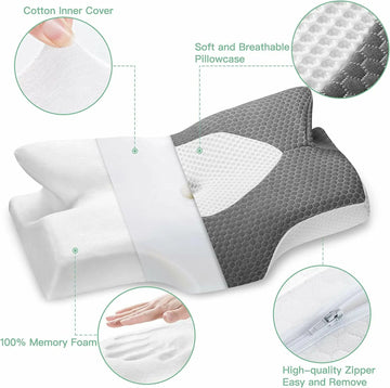 Elviros Deep Sleep Cervical Memory Foam Pillow's Pillowcase