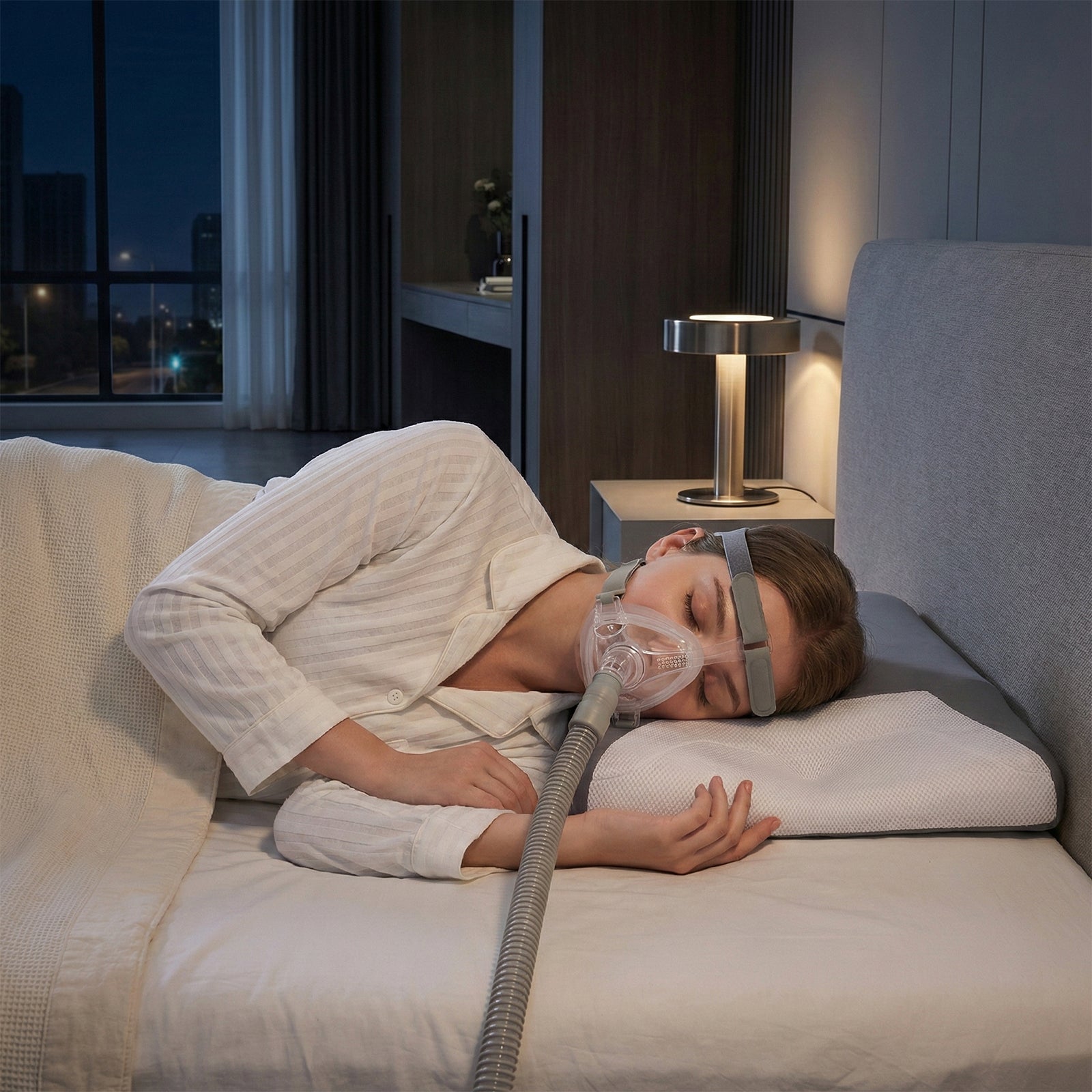CPAP pillow helping reduce mask marks