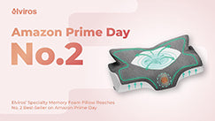 Elviros Specialty Memory Foam Pillow ranked No. 2 on Amazon Prime Day