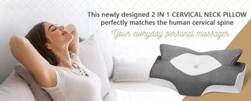 A woman is lying happily on an Elviros contour pillow.