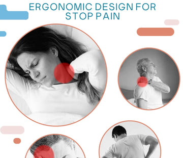The image shows wrong sleeping position cause serious shoulder pain