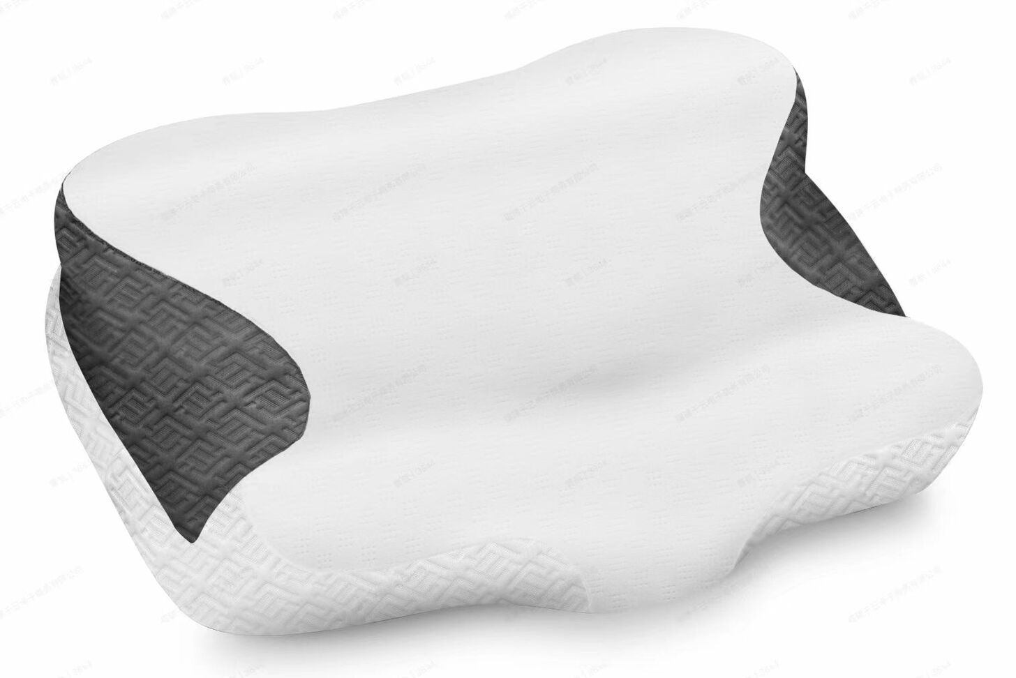 Side sleeper using a CPAP-friendly pillow