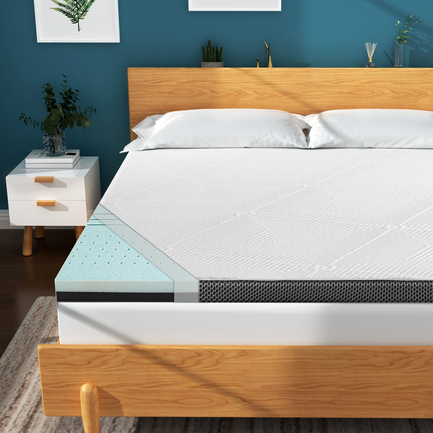 Cooling Memory Foam Mattress Topper | Full