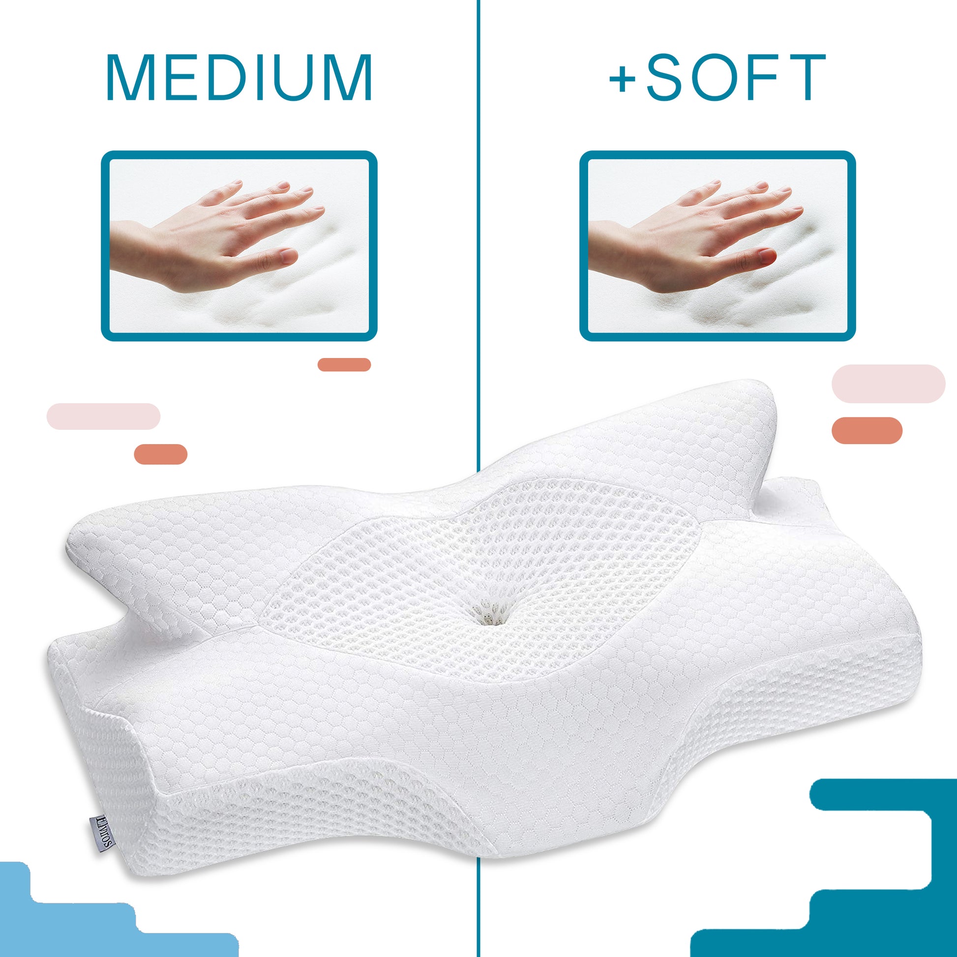 Elviros Side Sleepers Deep Sleep Cervical Memory Foam Pillow
