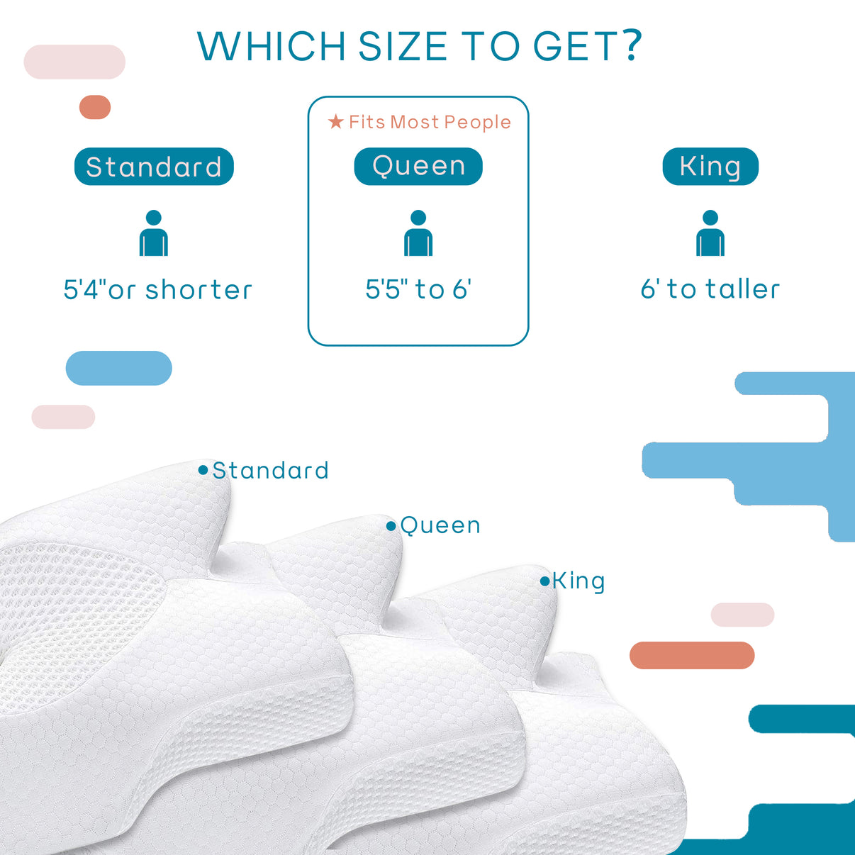 Elviros Side Sleepers Deep Sleep Cervical Memory Foam Pillow