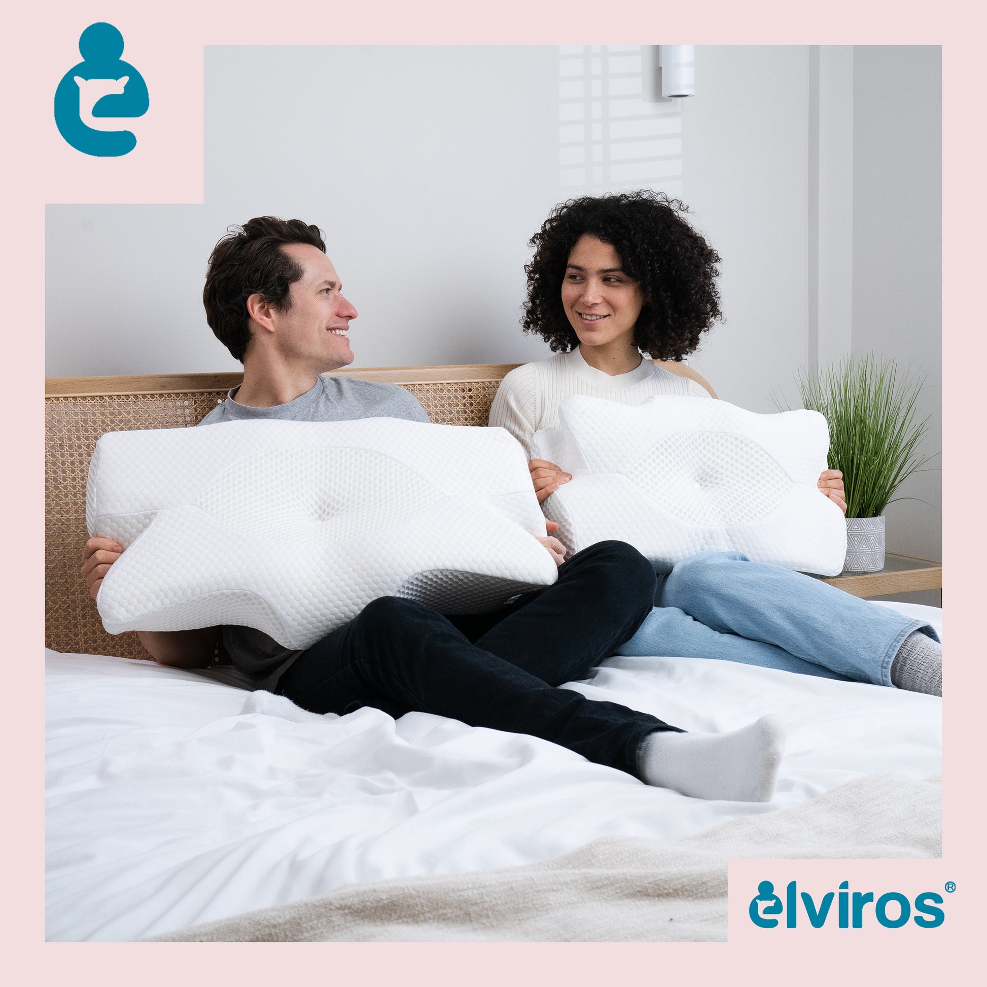 Elviros Side Sleepers Deep Sleep Cervical Memory Foam Pillow