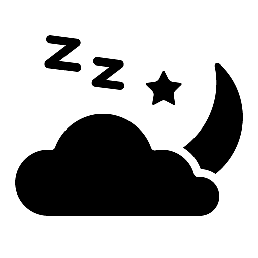 Cloud and Moon, good sleep icon