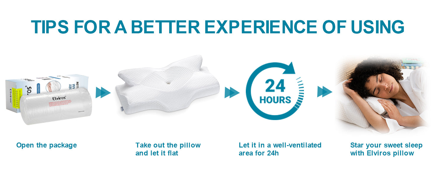 Elviros Deep Sleep Cervical Memory Foam Pillow