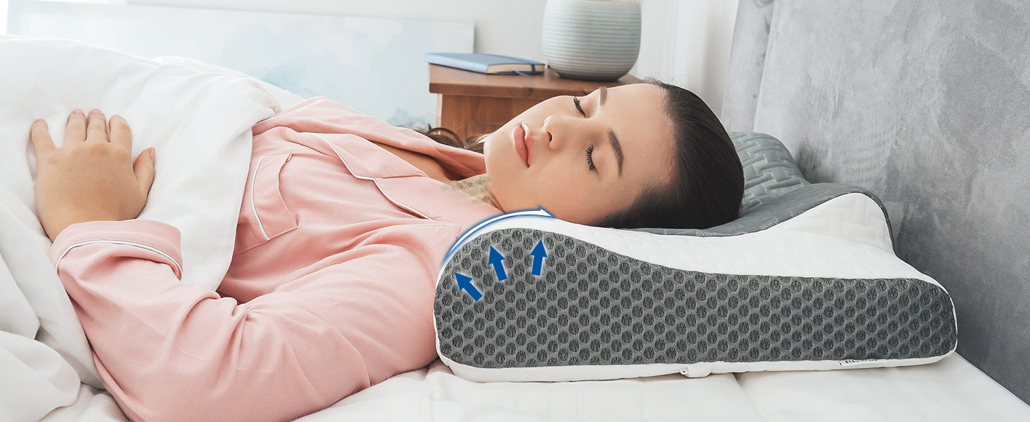 Elviros 2-in-1 Contour Orthopedic Support Pillows