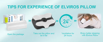 Elviros Adjustable Orthopedic Contour Memory Foam Pillow