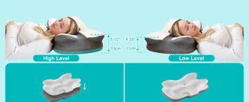 Elviros Adjustable Orthopedic Contour Memory Foam Pillow