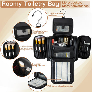 Elviros Toiletry Bag, Perfect Partner For Travel