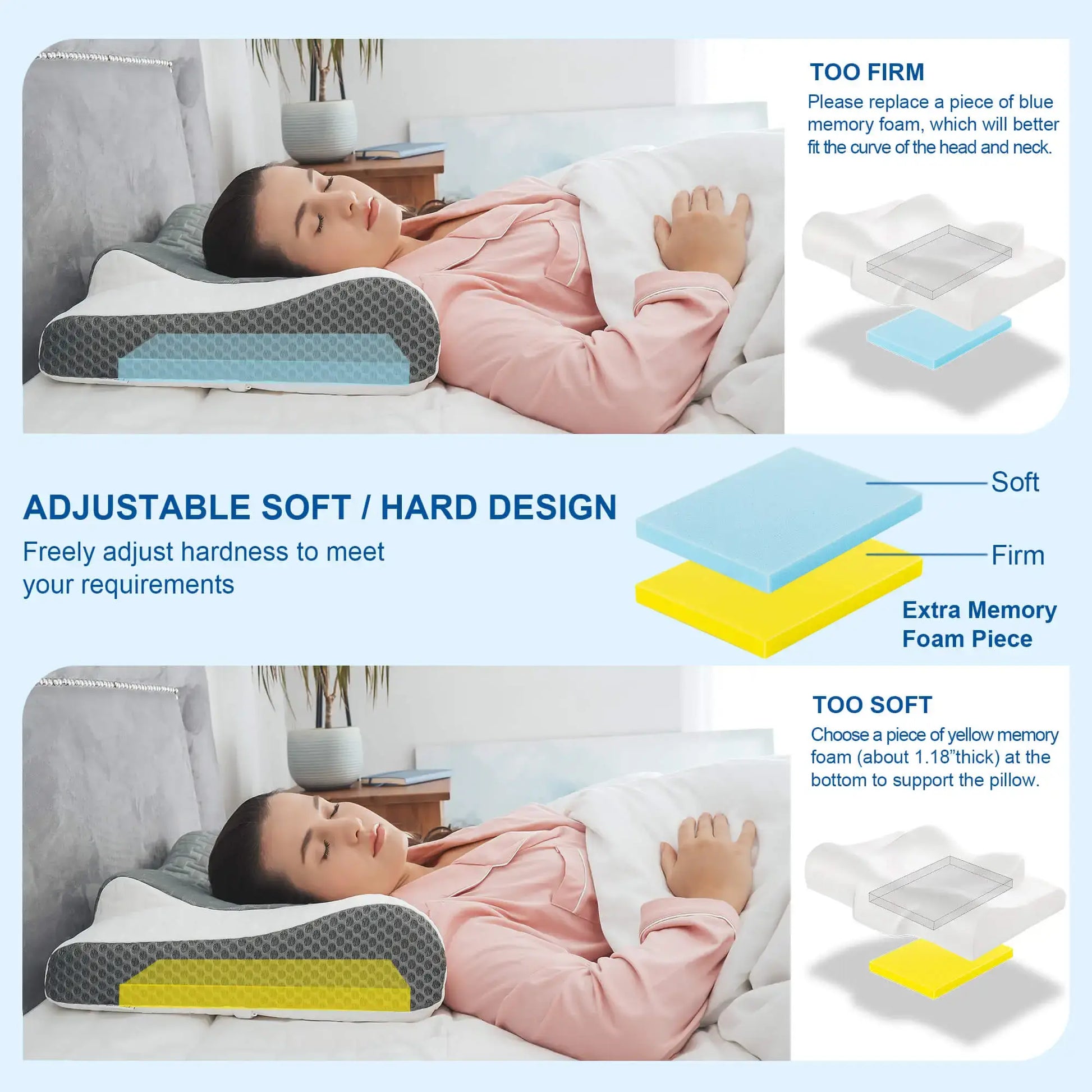 Elviros Adjustable Lumbar Support Pillow