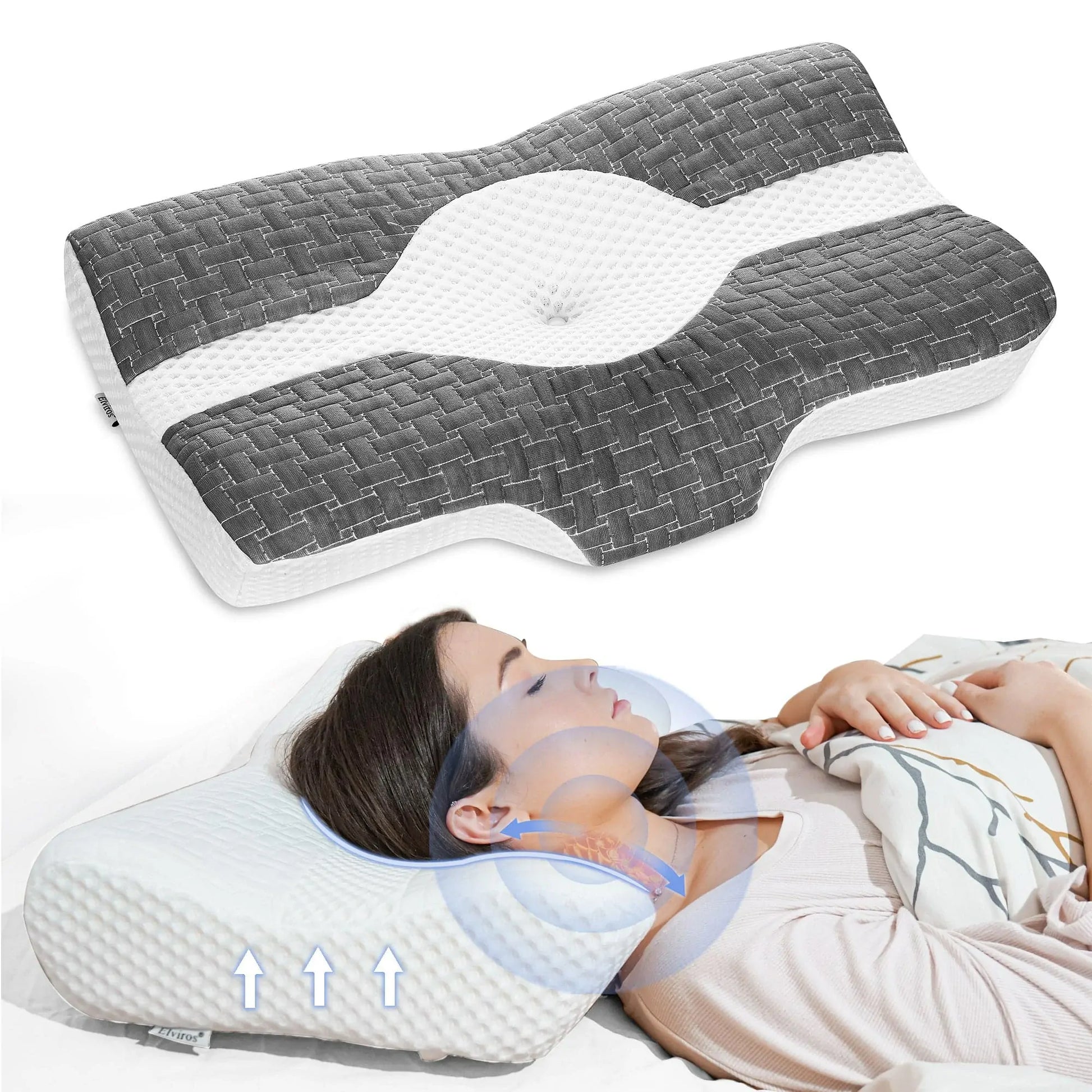 Elviros Lumbar Support Pillow for Sleeping