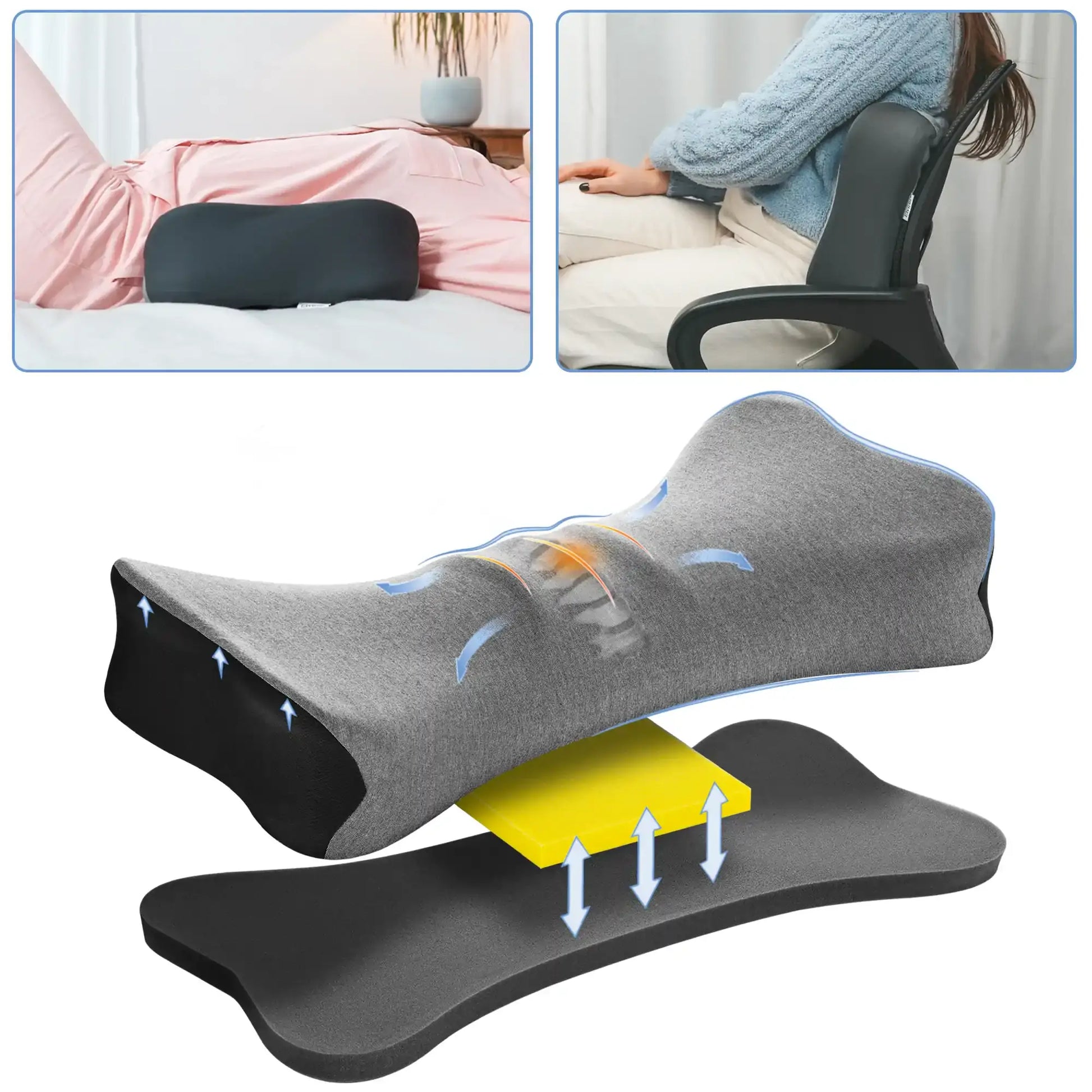 Adjustable lumbar discount pillow