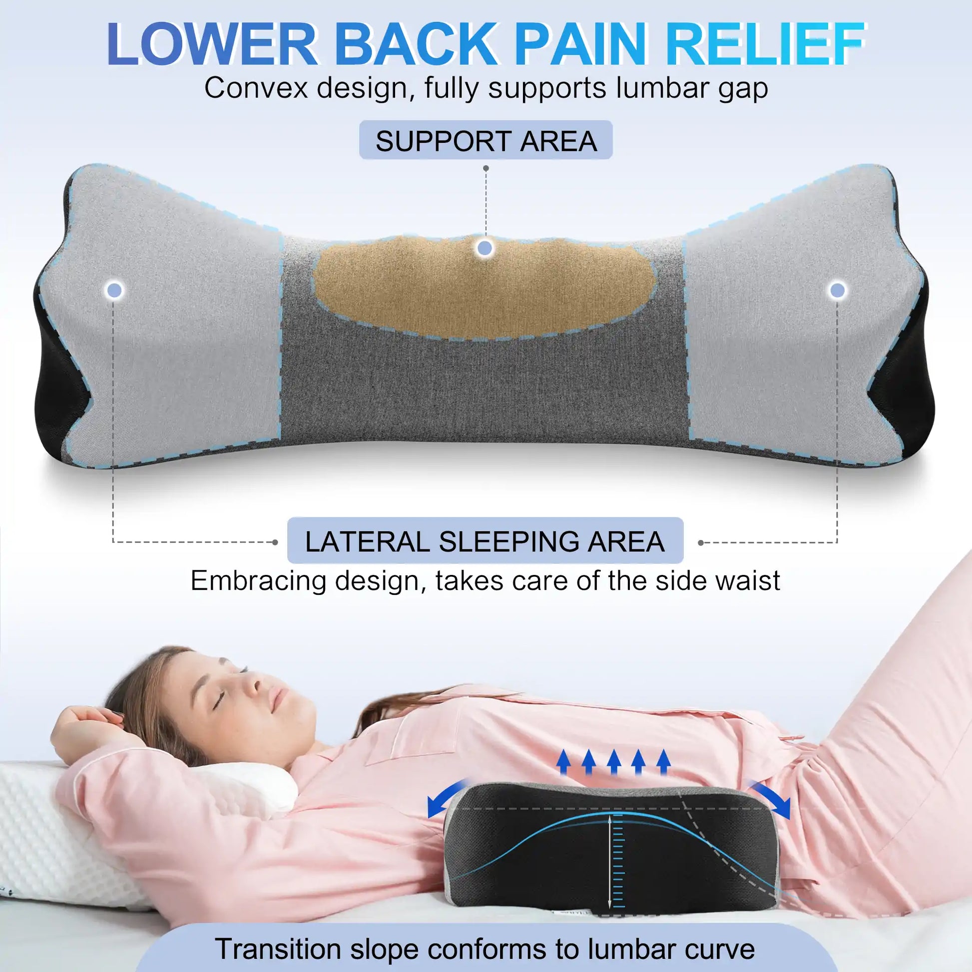 Lumbar Pillow Orthopedic Lumbar Spine Sleep Support Lumbar Support