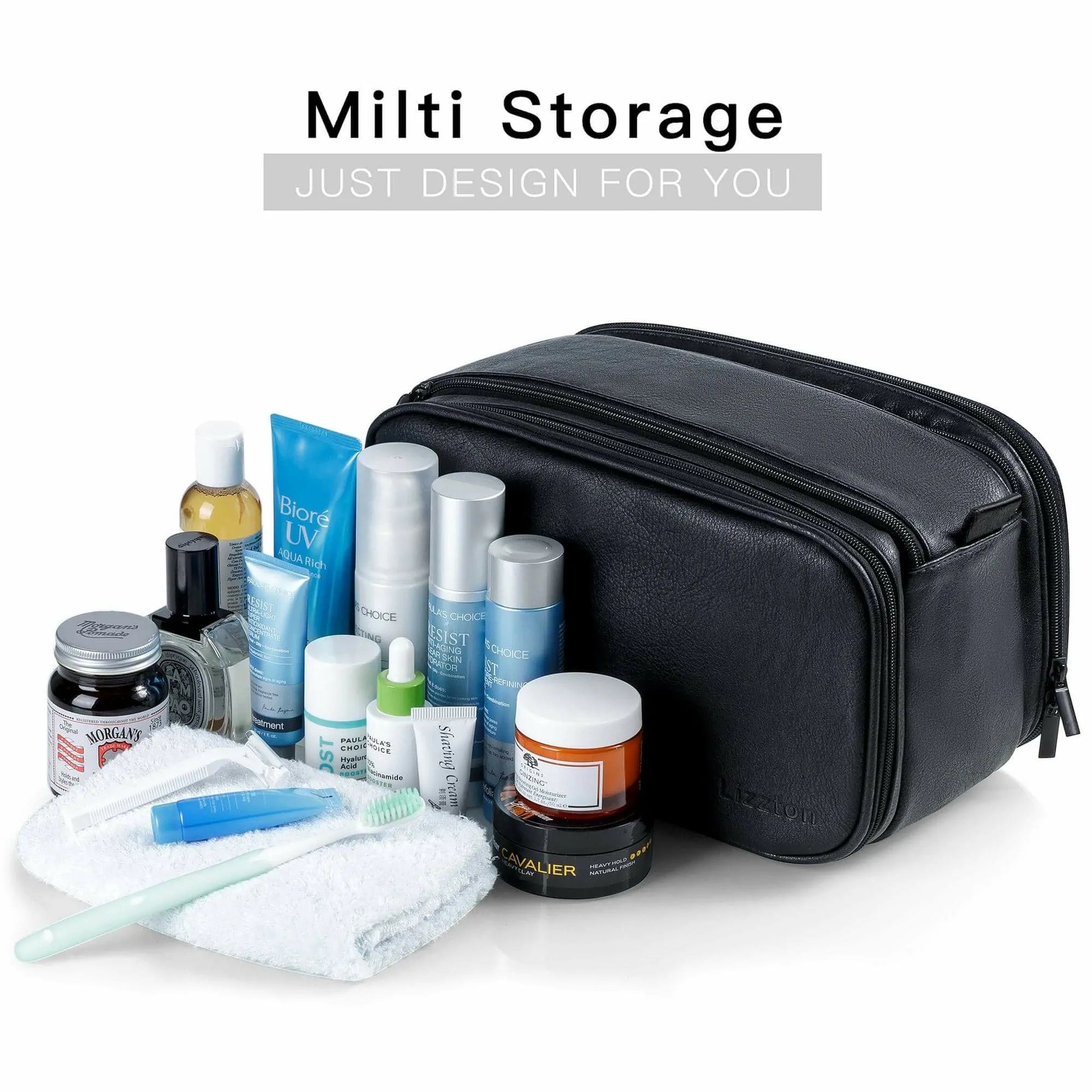 evorest bags travel toiletry bag Elviros Toiletry Bag, Travel Dopp Kit Leather Makeup Organizer